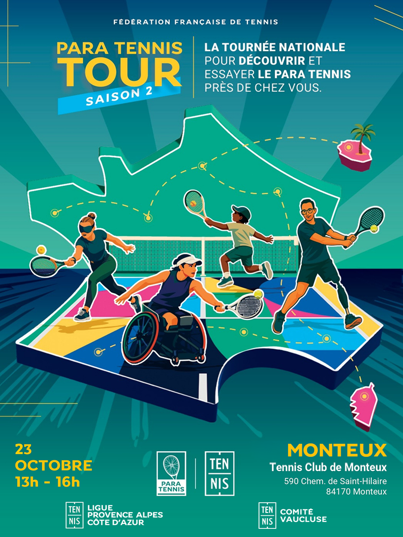  Le Para Tennis Tour reprend la route et fera étape dans le Vaucluse !